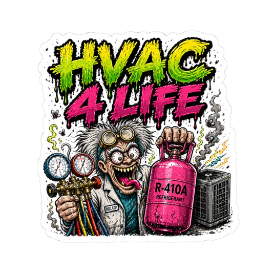 HVAC 4 Life Kiss-Cut Sticker
