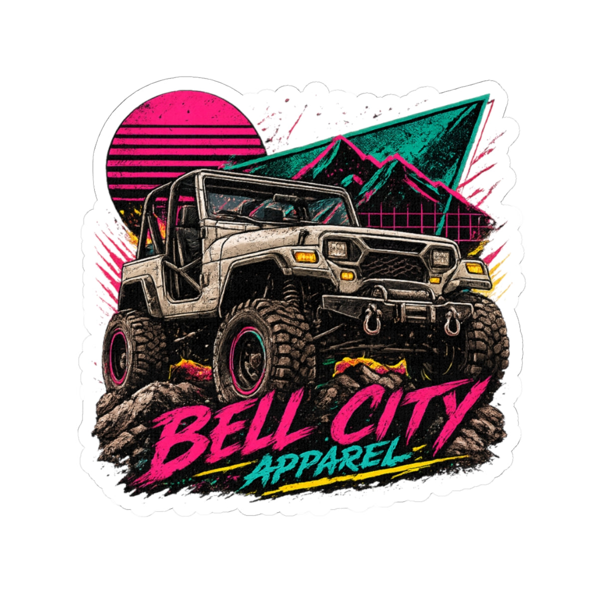 Off-Road Neon Kiss-Cut Sticker