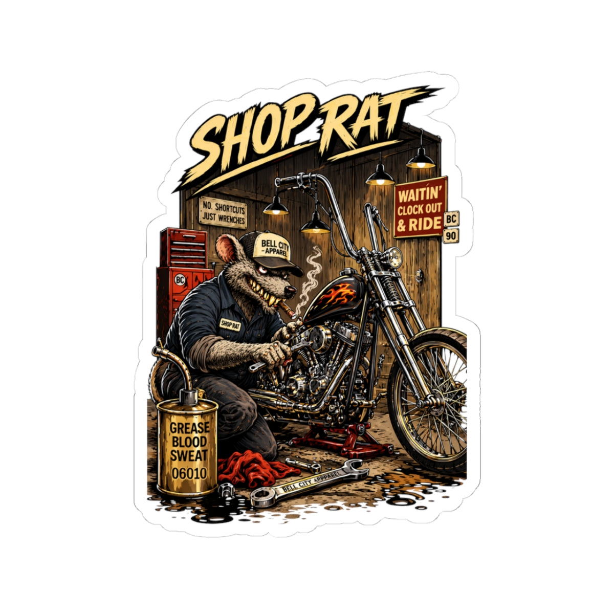 Shop Rat Chopper Edition Kiss-Cut Sticker