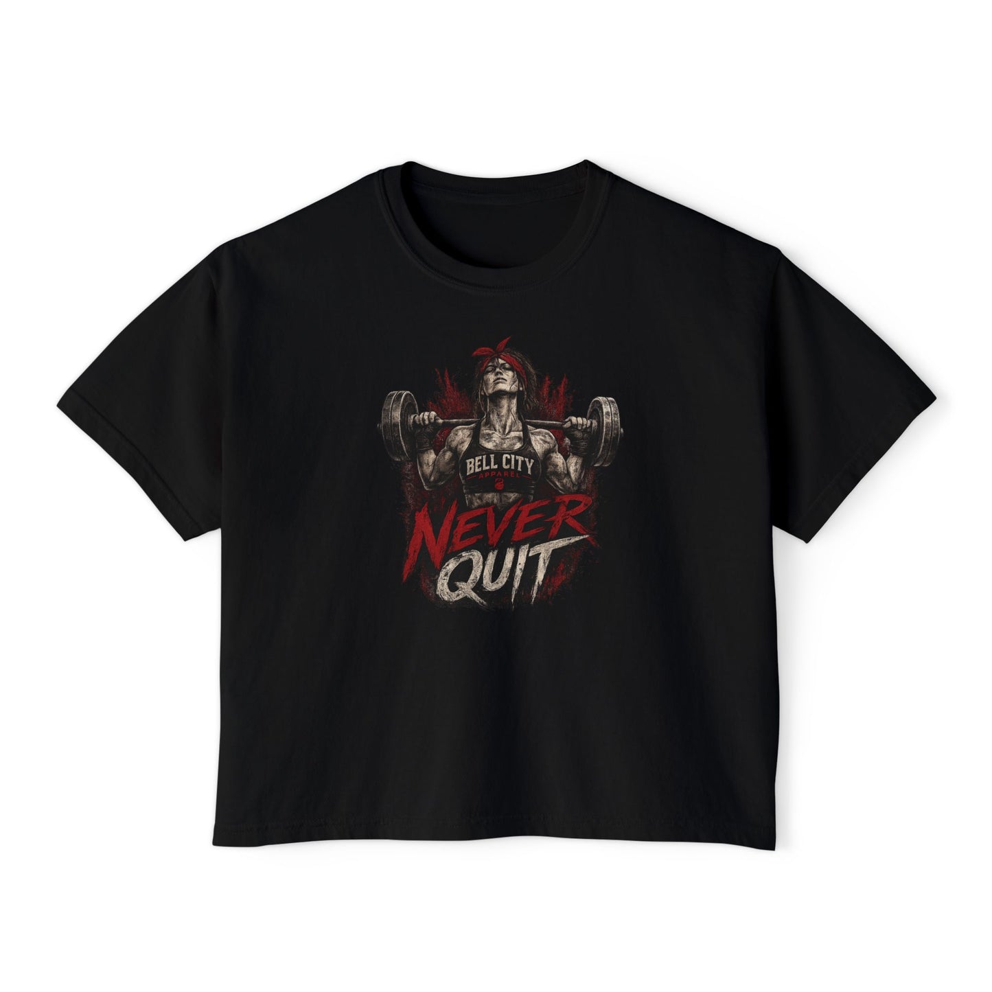"Never Quit" Women's Boxy Tee
