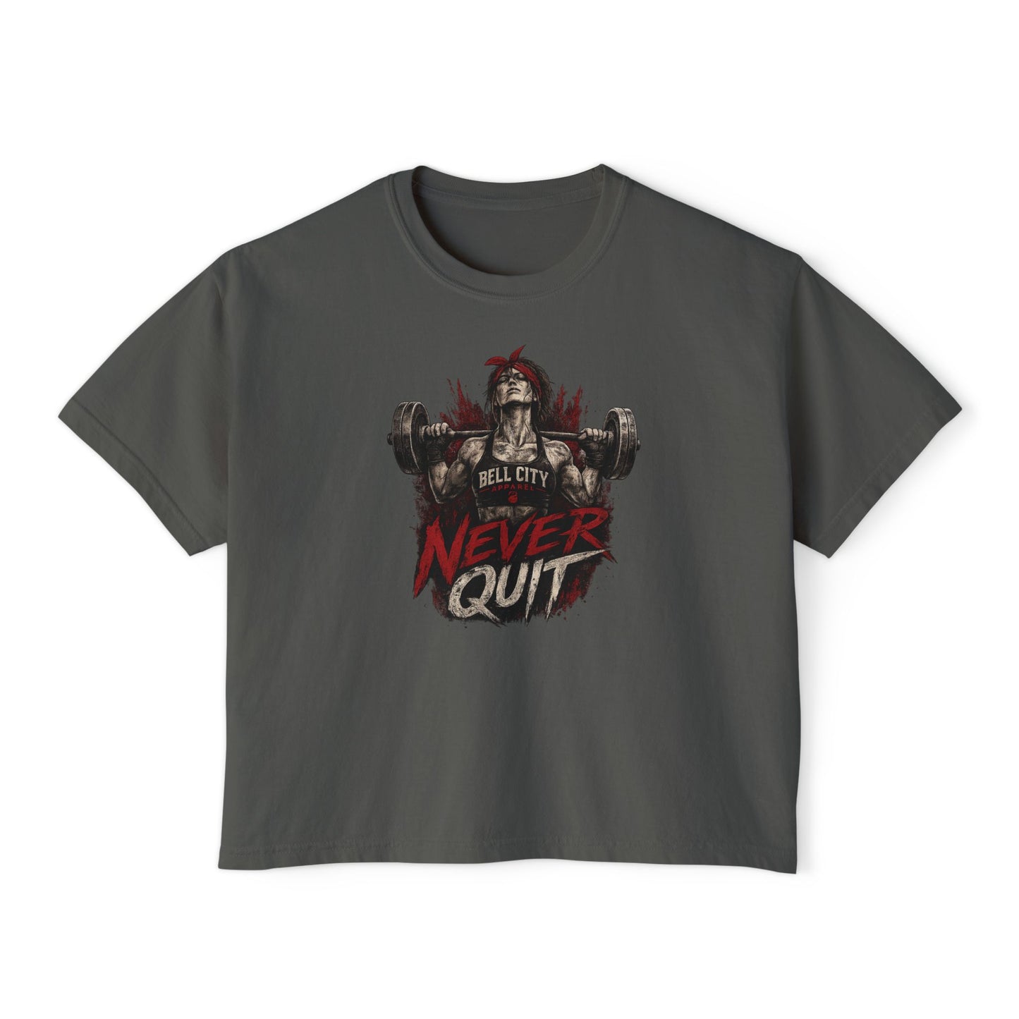 "Never Quit" Women's Boxy Tee