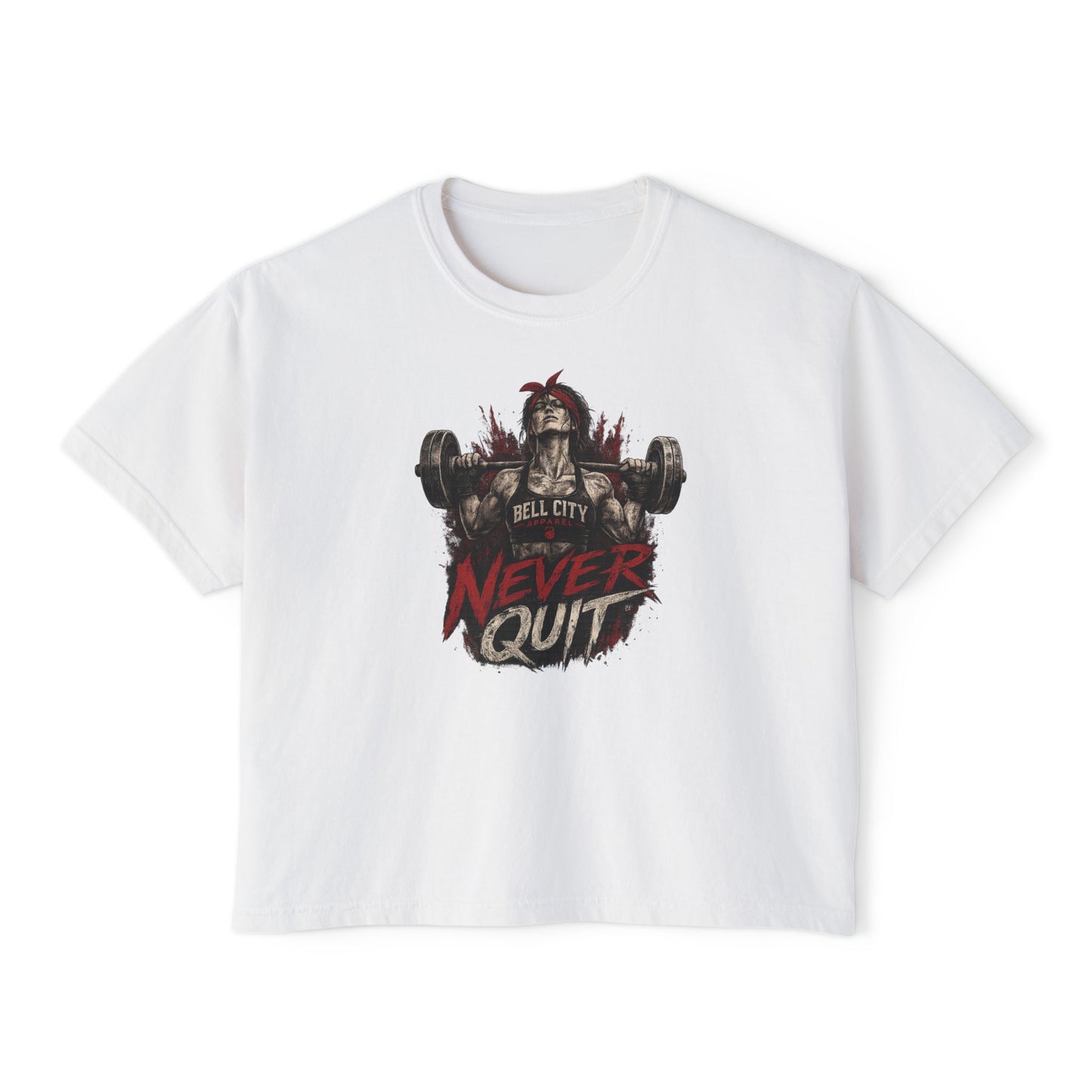 "Never Quit" Women's Boxy Tee