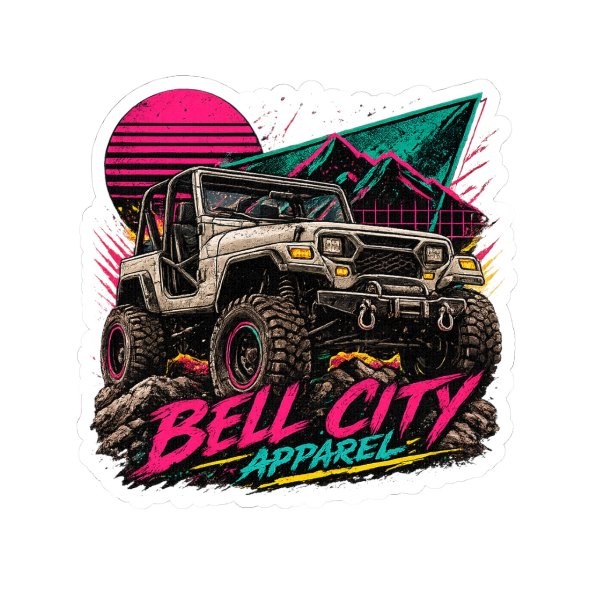 Off-Road Neon Kiss-Cut Sticker