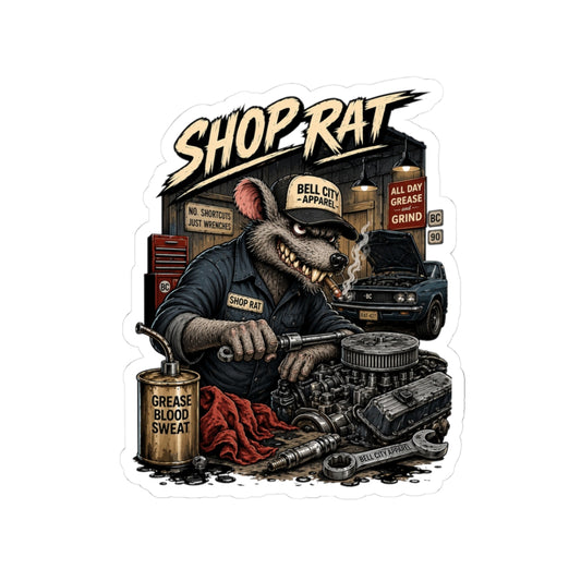 Shop Rat Kiss-Cut Sticker